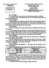 Đề thi chọn học sinh giỏi tỉnh môn Sinh học Lớp 12 - Năm học 2015-2016 - Sở GD & ĐT Thanh Hóa (Có đáp án)
